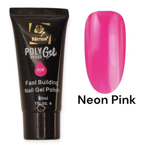 Meteor Poly/Acryl Gél Neon Pink 008