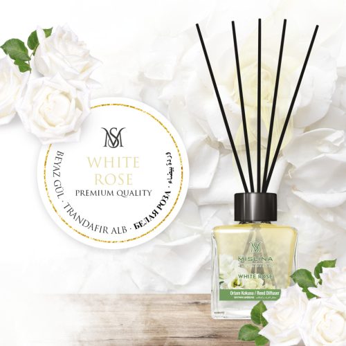 Mislina pálcikás lakásillatosító 110 ml (white rose) / fehér rózsa illat