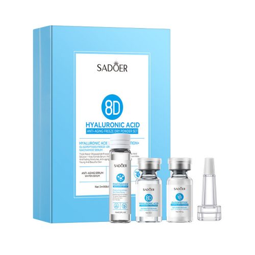 Sadoer hyaluronsavas arcápoló (száraz por+hyaluronsav oldat) készlet SD05922
