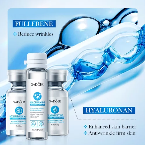 Sadoer hyaluronsavas arcápoló (száraz por+hyaluronsav oldat) készlet SD05922