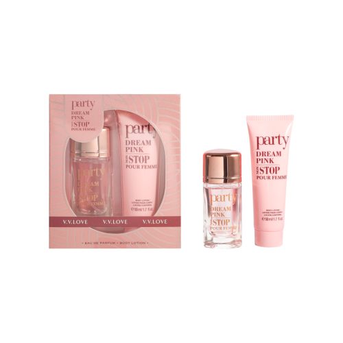 V.V. Love szett (parfüm 30 ml + testápoló 50 ml) Party dream pink non stop VL3801-02 (női illat)
