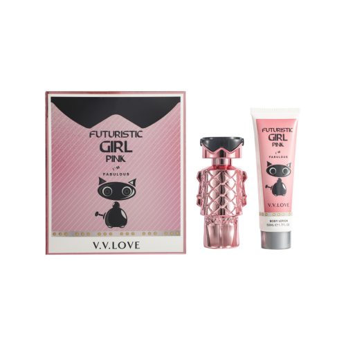 V.V. Love szett (30 ml parfüm+50 ml testápoló) Futuristic girl pink VL3801-29 (női illat)