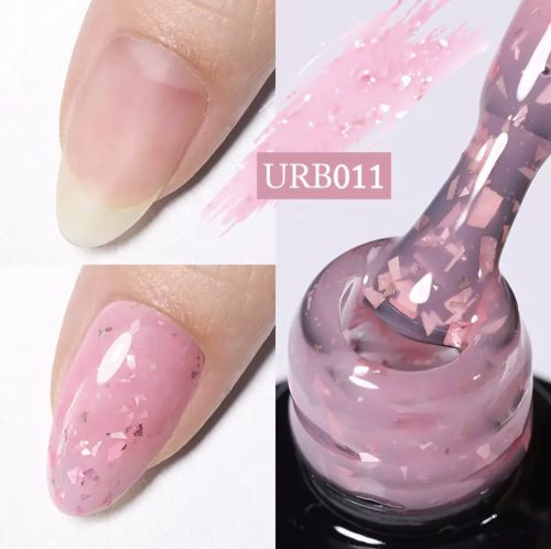 UR Sugar Rubber Base Gél  Rózsaszín-pink glitter  urb011