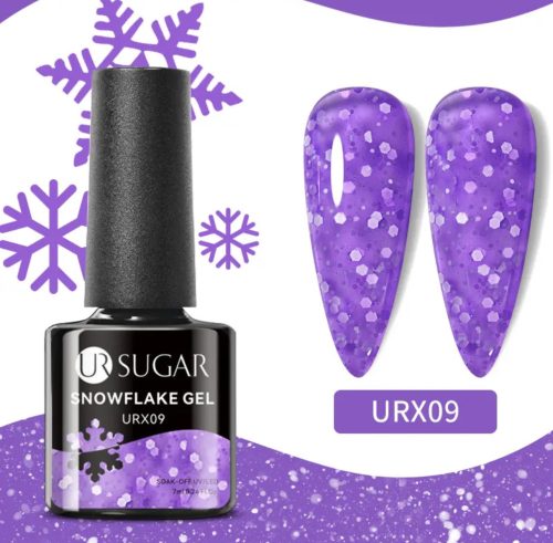 UR Sugar Snowlfake/Hópehely Gél lakk Urx09 lila